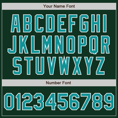 Custom Green Teal-White Authentic Baseball Jersey - Sky-Custom