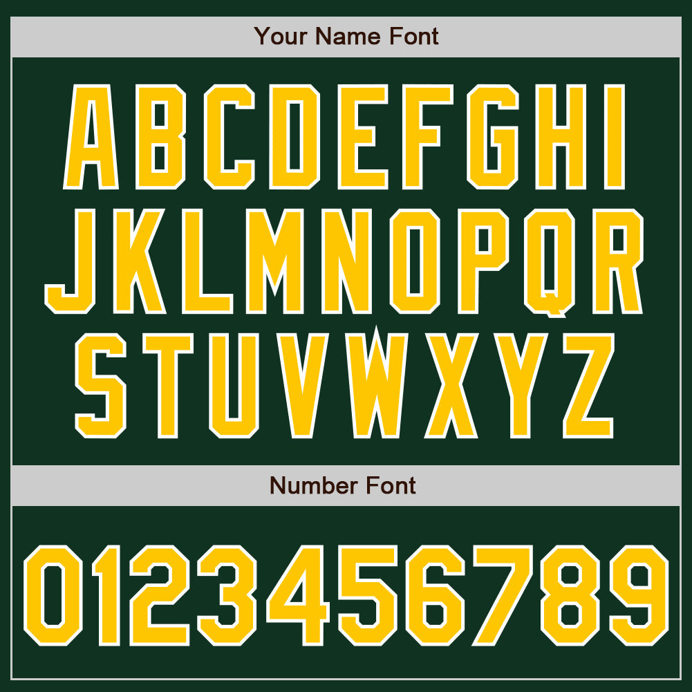 Custom Green Gold-White Authentic Baseball Jersey - Sky-Custom