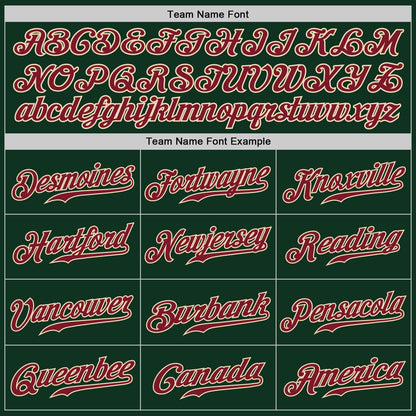 Custom Green Crimson-City Cream Authentic Baseball Jersey - Sky-Custom
