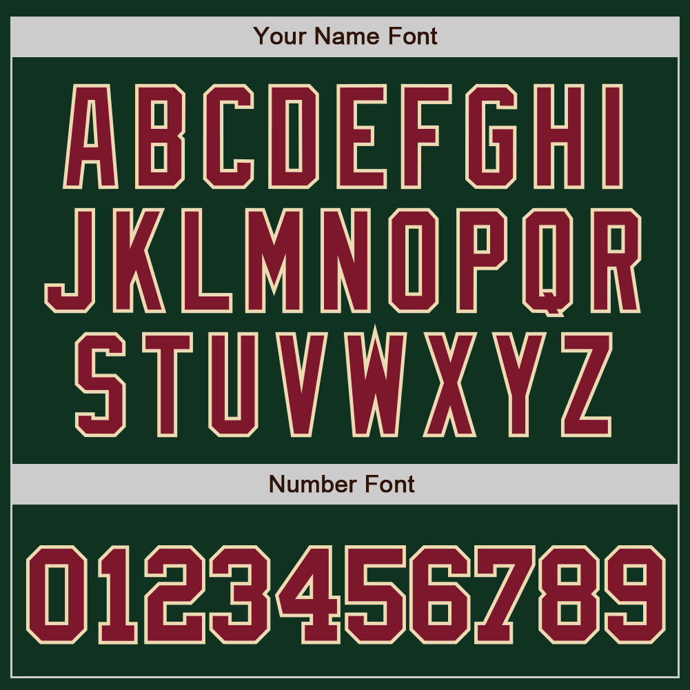 Custom Green Crimson-City Cream Authentic Baseball Jersey - Sky-Custom