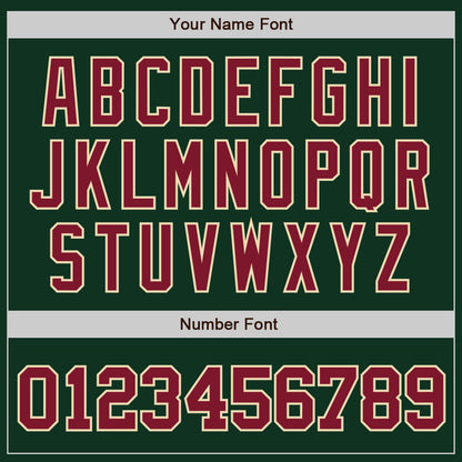 Custom Green Crimson-City Cream Authentic Baseball Jersey - Sky-Custom