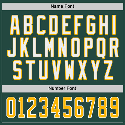 Custom Green Gold-White Hockey Jersey - Sky-Custom