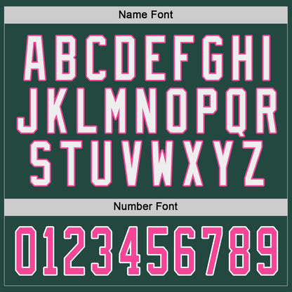 Custom Green Pink-White Hockey Jersey - Sky-Custom