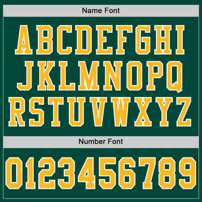 Custom Green Gold-White Mesh Authentic Football Jersey - Sky-Custom