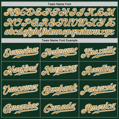 Custom Green White Pinstripe Old Gold-White Authentic Baseball Jersey - Sky-Custom