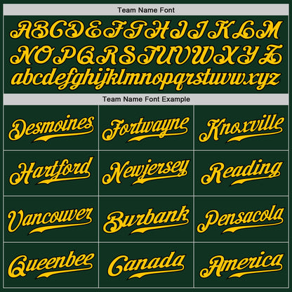 Custom Green Gold-Black Authentic Baseball Jersey - Sky-Custom