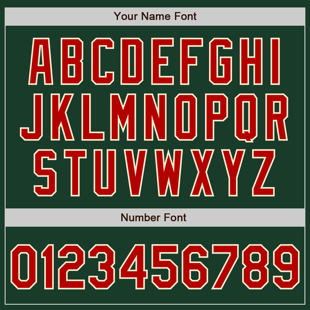 Custom Green Red-Cream Authentic Baseball Jersey - Sky-Custom