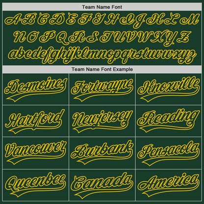 Custom Green Green-Gold Authentic Baseball Jersey - Sky-Custom