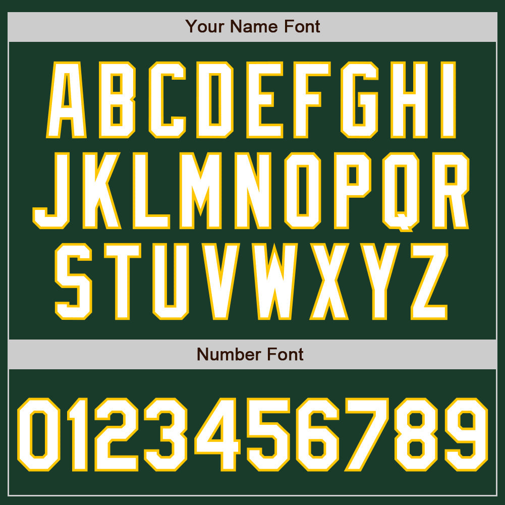 Custom Green White-Gold Authentic Baseball Jersey - Sky-Custom