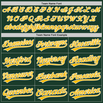 Custom Green Gold-White Authentic Baseball Jersey - Sky-Custom