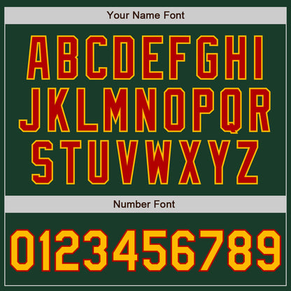 Custom Green Gold-Red Authentic Baseball Jersey - Sky-Custom