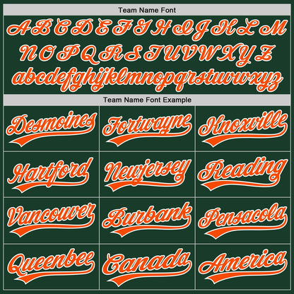 Custom Green Orange-White Authentic Baseball Jersey - Sky-Custom