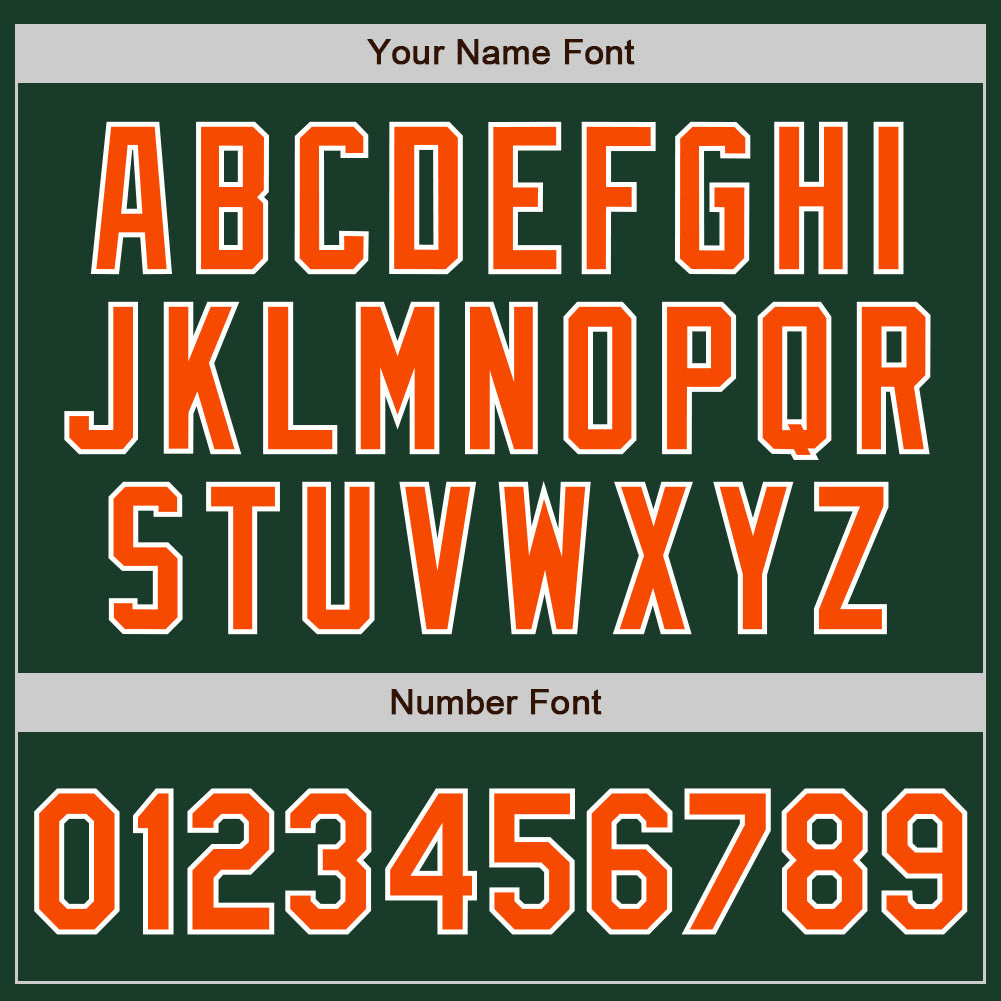 Custom Green Orange-White Authentic Baseball Jersey - Sky-Custom