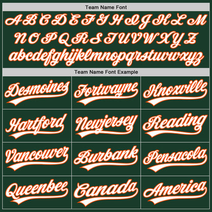 Custom Green White-Orange Authentic Baseball Jersey - Sky-Custom