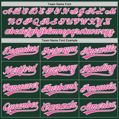 Custom Green Pink-White Authentic Baseball Jersey - Sky-Custom