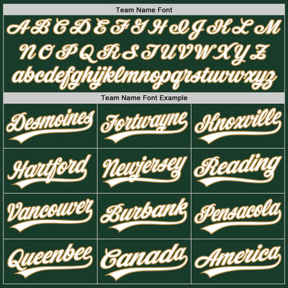 Custom Green White-Old Gold Authentic Baseball Jersey - Sky-Custom