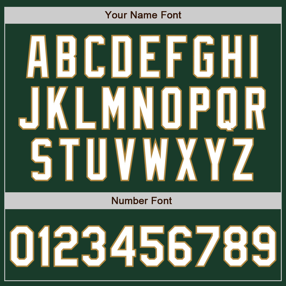 Custom Green White-Old Gold Authentic Baseball Jersey - Sky-Custom