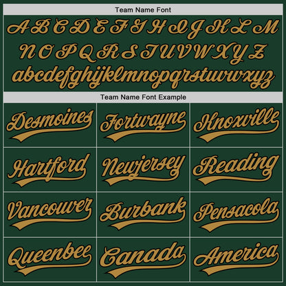 Custom Green Old Gold-Black Authentic Baseball Jersey - Sky-Custom