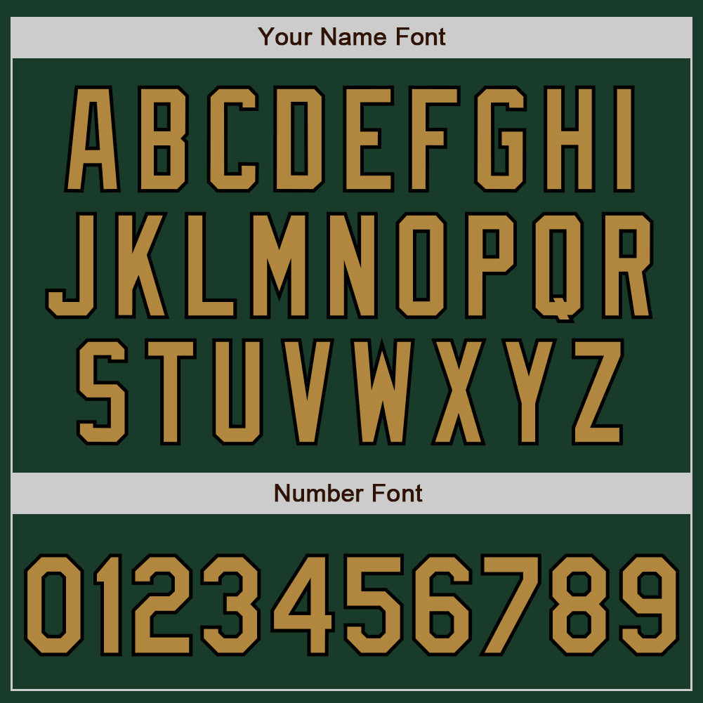 Custom Green Old Gold-Black Authentic Baseball Jersey - Sky-Custom