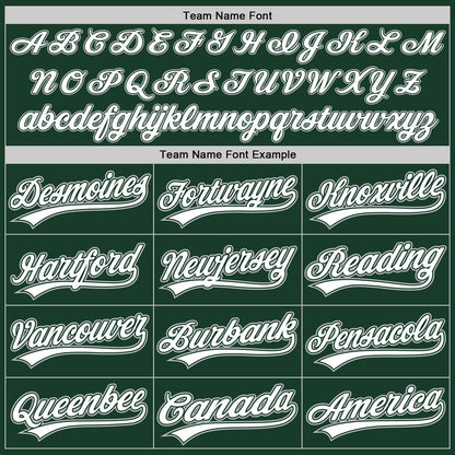 Custom Green White-Gray Authentic Baseball Jersey - Sky-Custom