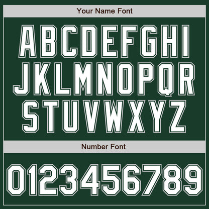 Custom Green White-Gray Authentic Baseball Jersey - Sky-Custom