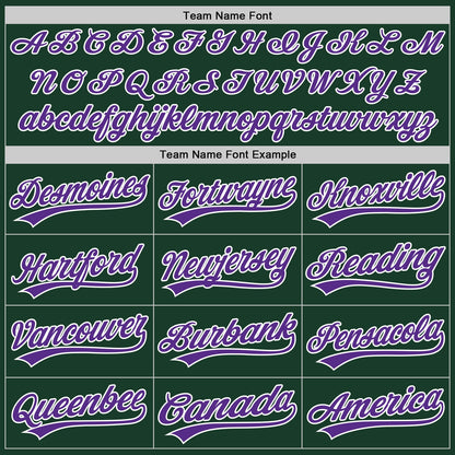 Custom Green Purple-White Authentic Baseball Jersey - Sky-Custom