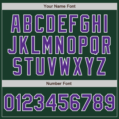 Custom Green Purple-White Authentic Baseball Jersey - Sky-Custom