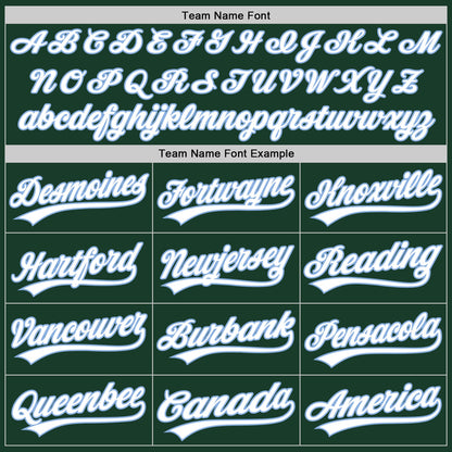 Custom Green White-Light Blue Authentic Baseball Jersey - Sky-Custom