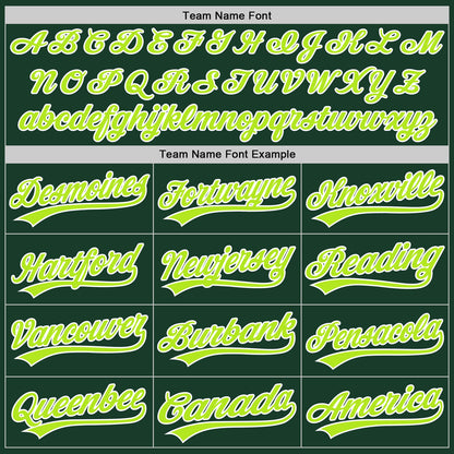 Custom Green Neon Green-White Authentic Baseball Jersey - Sky-Custom