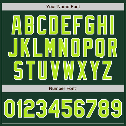Custom Green Neon Green-White Authentic Baseball Jersey - Sky-Custom