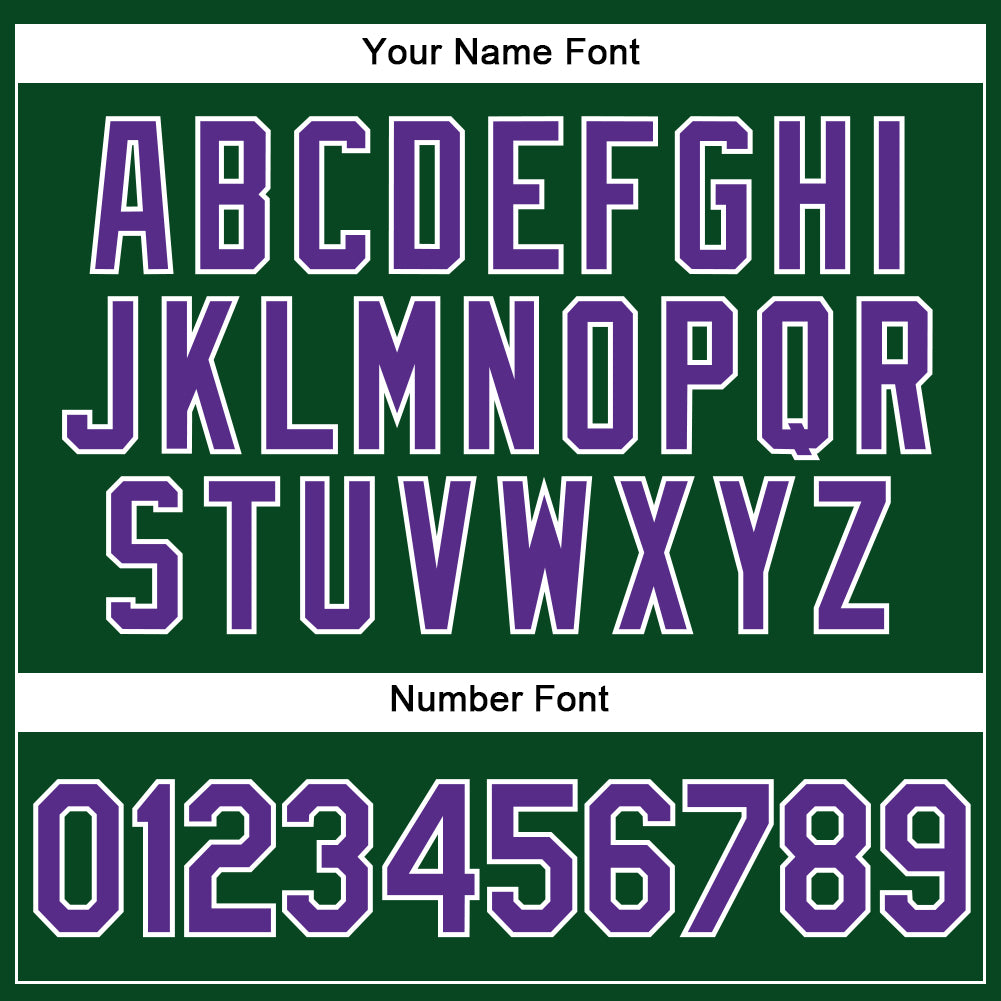 Custom Green White Pinstripe Purple Authentic Baseball Jersey - Sky-Custom