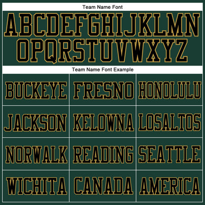 Custom Green Black-Old Gold Mesh Authentic Football Jersey - Sky-Custom