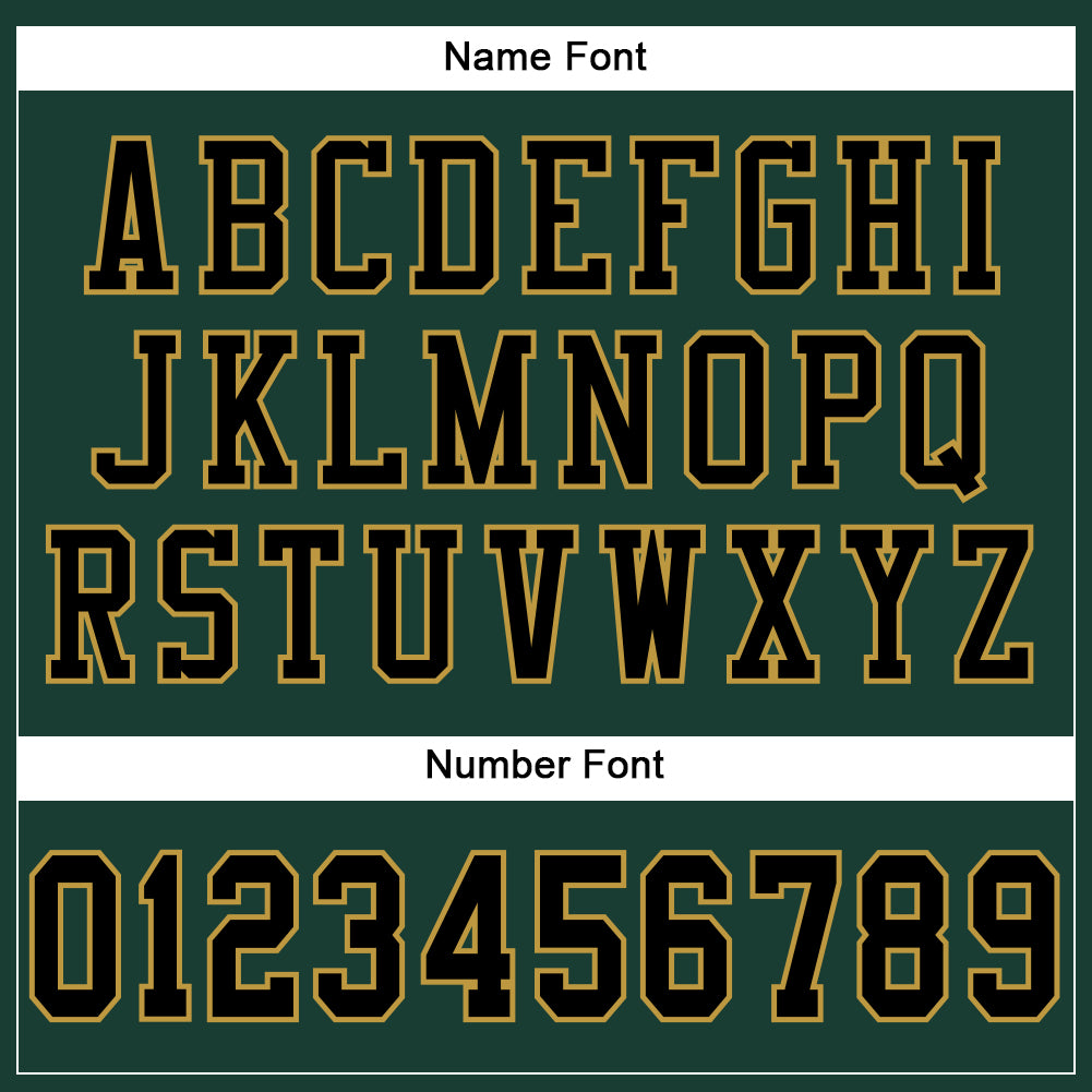 Custom Green Black-Old Gold Mesh Authentic Football Jersey - Sky-Custom