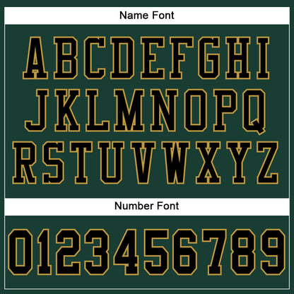 Custom Green Black-Old Gold Mesh Authentic Football Jersey - Sky-Custom