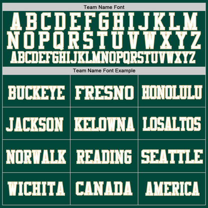 Custom Green White City Cream-Black Mesh Authentic Football Jersey - Sky-Custom