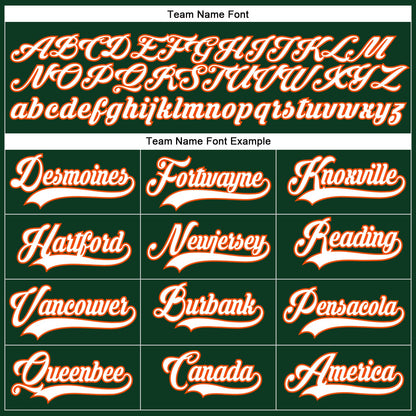 Custom Green White-Orange Hockey Lace Neck Jersey - Sky-Custom
