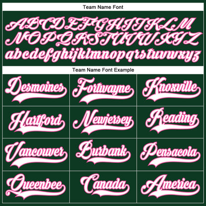 Custom Green White-Pink Hockey Lace Neck Jersey - Sky-Custom