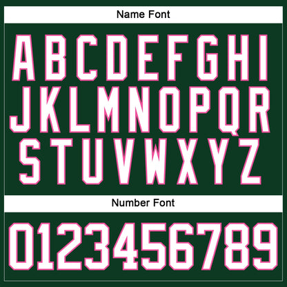 Custom Green White-Pink Hockey Lace Neck Jersey - Sky-Custom