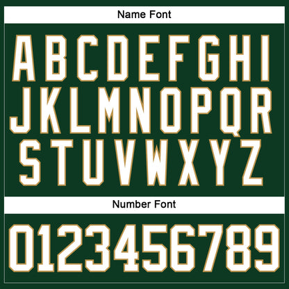 Custom Green White-Old Gold Hockey Lace Neck Jersey - Sky-Custom
