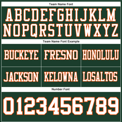 Custom Green White-Orange Mesh Authentic Football Jersey - Sky-Custom