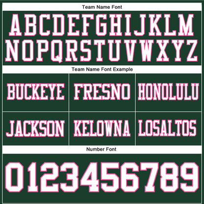 Custom Green White-Pink Mesh Authentic Football Jersey - Sky-Custom