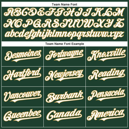 Custom Green White-Old Gold Authentic Baseball Jersey - Sky-Custom