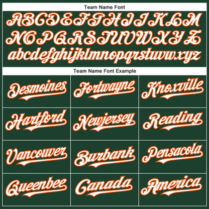 Custom Green White-Orange Authentic Baseball Jersey - Sky-Custom