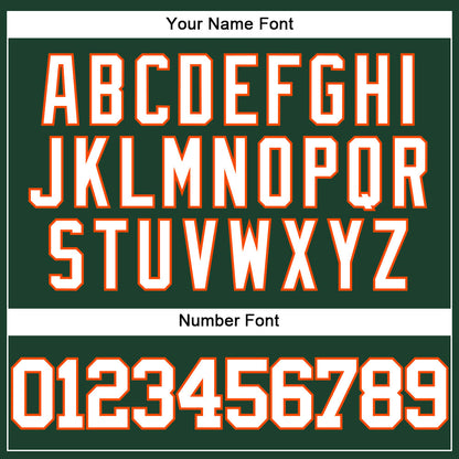Custom Green White-Orange Authentic Baseball Jersey - Sky-Custom