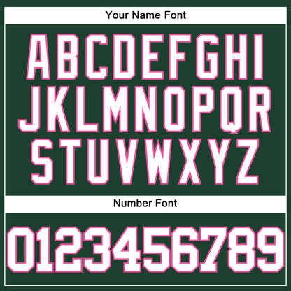 Custom Green White-Pink Authentic Baseball Jersey - Sky-Custom