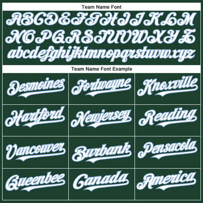 Custom Green White-Light Blue Authentic Baseball Jersey - Sky-Custom