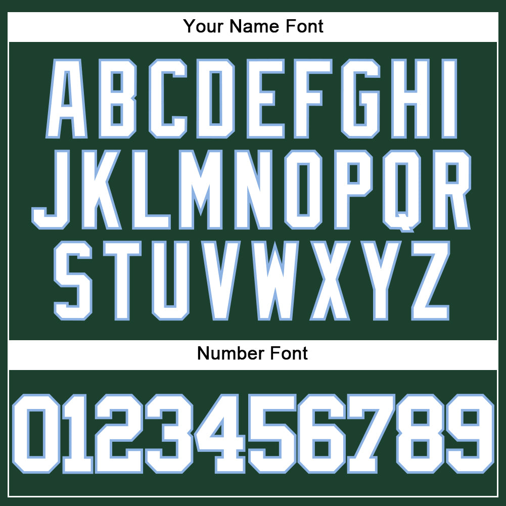 Custom Green White-Light Blue Authentic Baseball Jersey - Sky-Custom