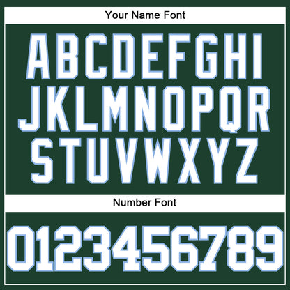 Custom Green White-Light Blue Authentic Baseball Jersey - Sky-Custom