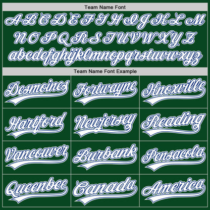 Custom Green White-Royal Authentic Throwback Baseball Jersey - Sky-Custom
