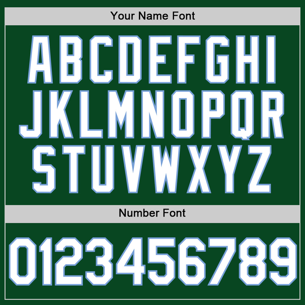 Custom Green White-Light Blue Authentic Throwback Baseball Jersey - Sky-Custom